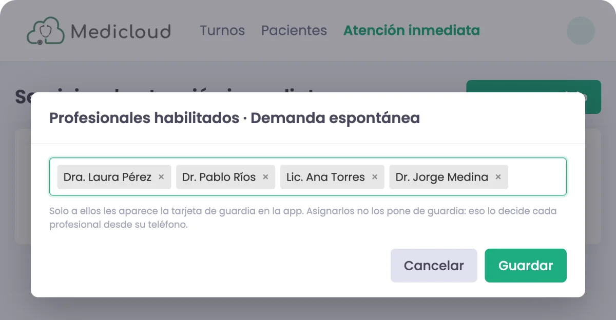 La secretaría asigna profesionales a un servicio de atención inmediata
